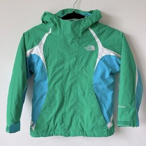 THE NORTH FACE Kids Green Blue Hyvent Snow Ski 2 in 1 Jacket Size XS (6)